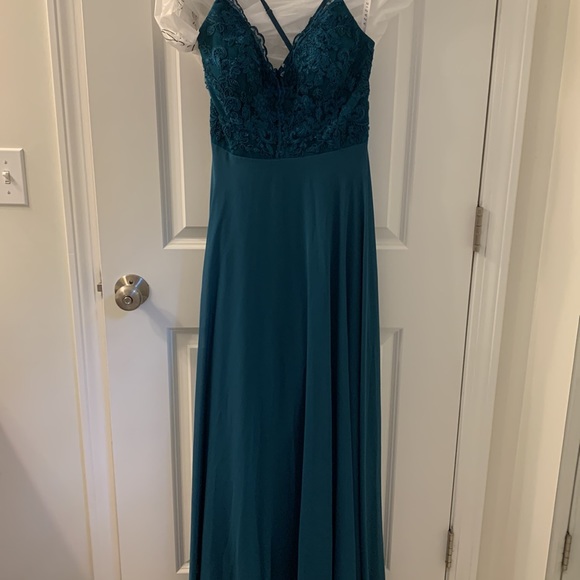 Azazie Sonya Dress in Peacock Color - Picture 9 of 16